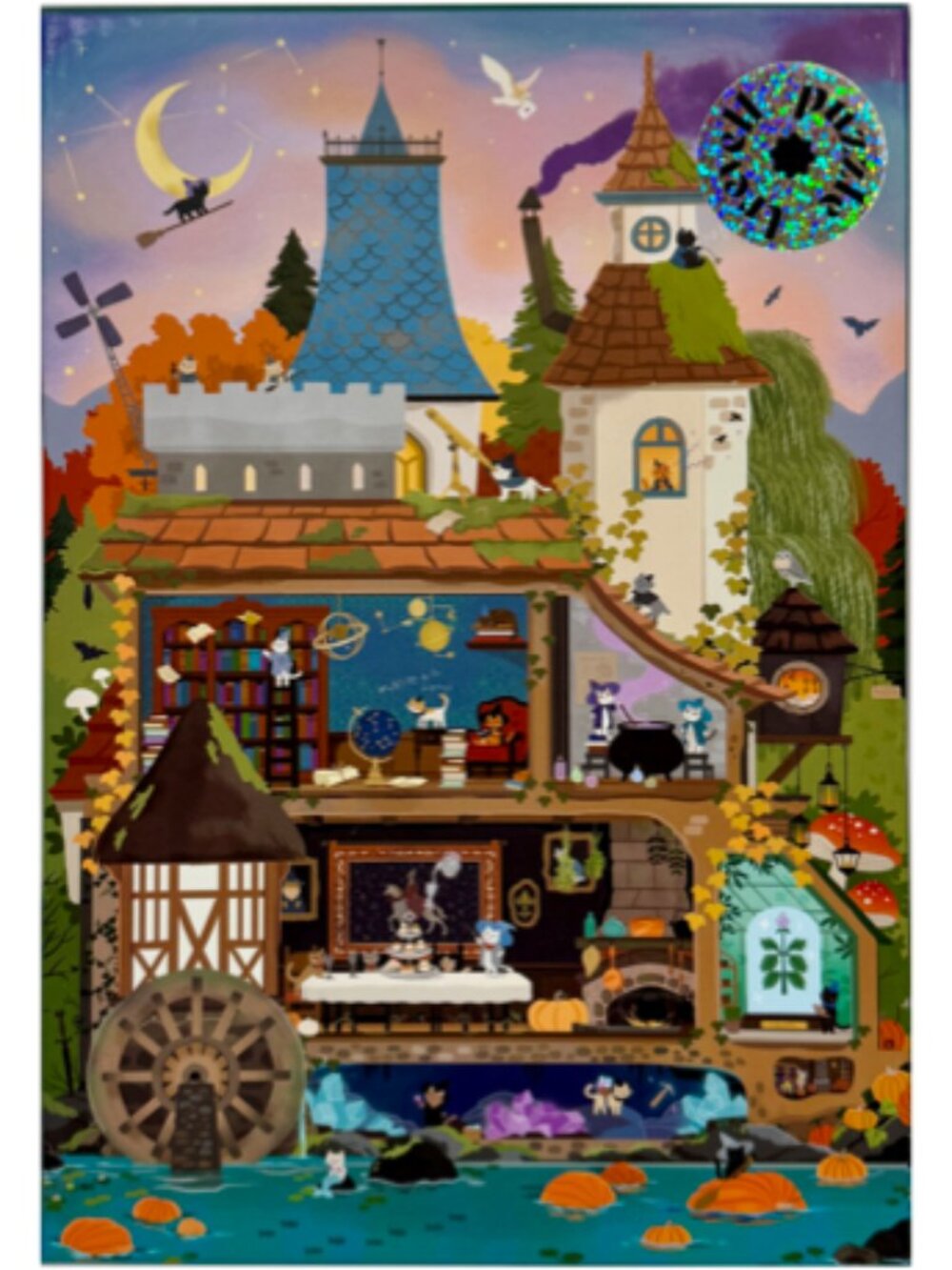 Trevell Catnip Castle 500pc Halloween Puzzle PERFECTLY IMPERFECT